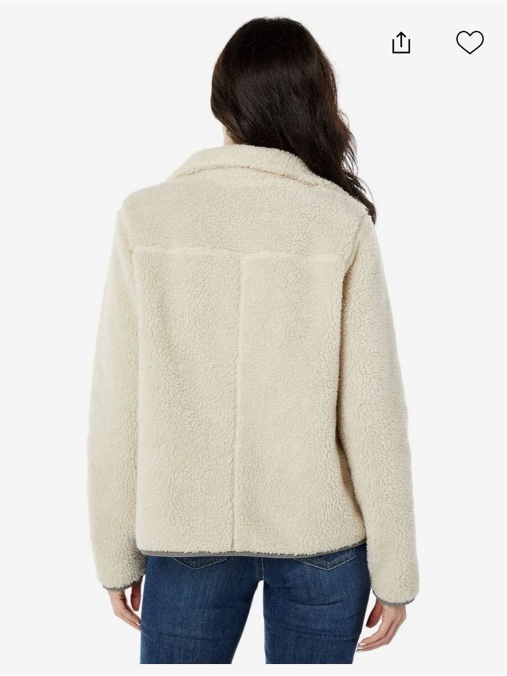 L.L. Bean Soapstone Sherpa Fleece Jacket NWT - Picture 2 of 10